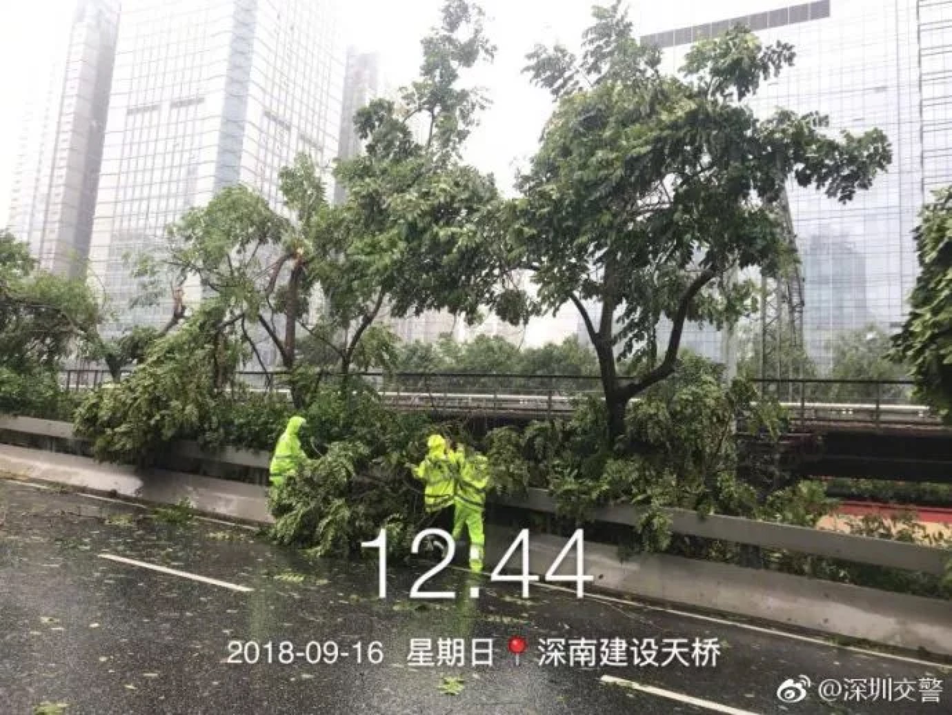 Shenzhen people ravaged by typhoon